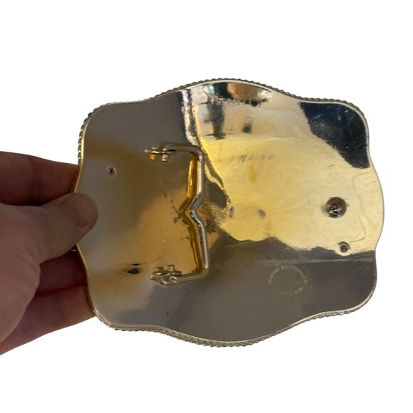 Vtg 1982 Siskiyou End of the Trail Belt Buckle Native American Indian Western - Picture 8 of 9